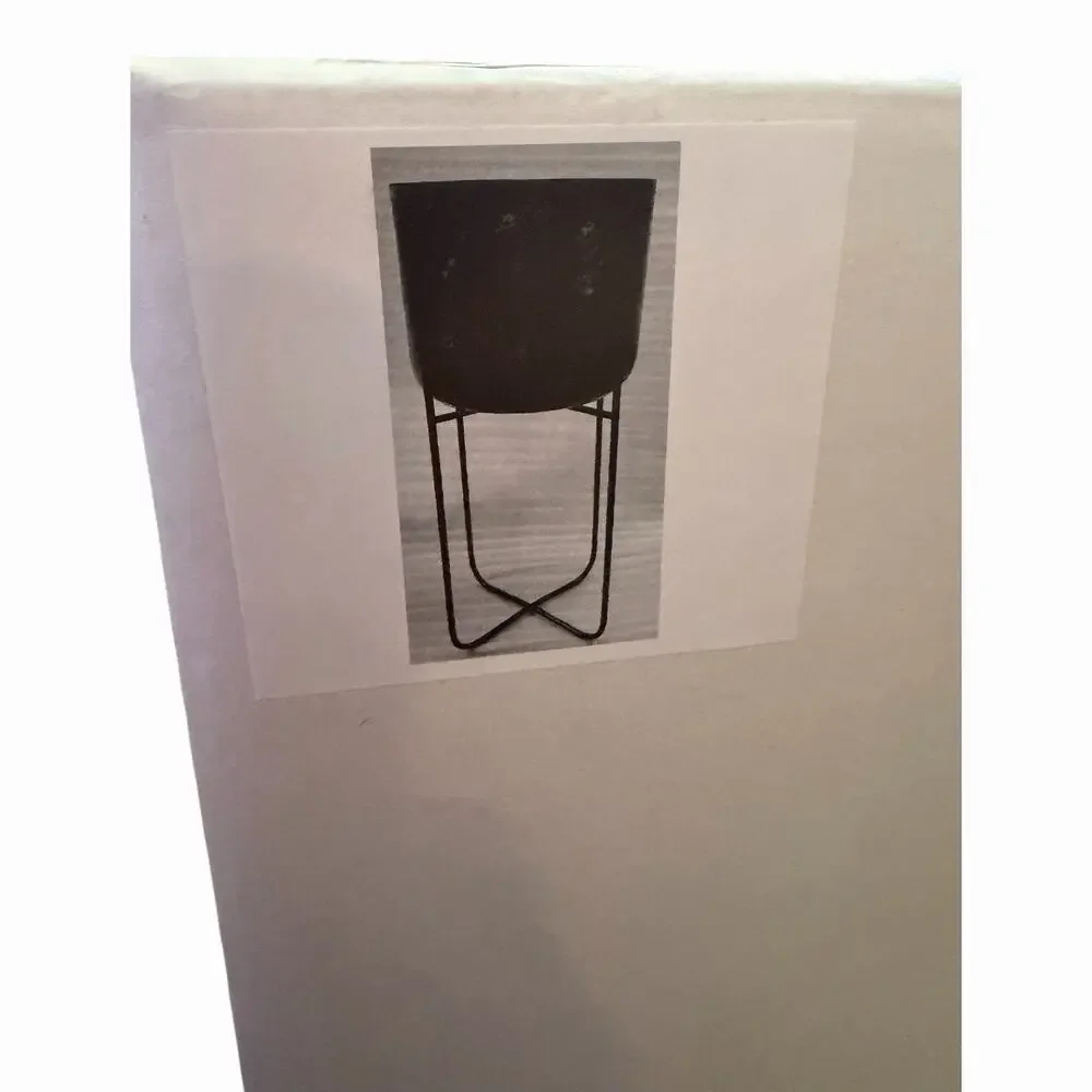 IKEA VINDLÄKT Plant Pot w Stand Black 16.5